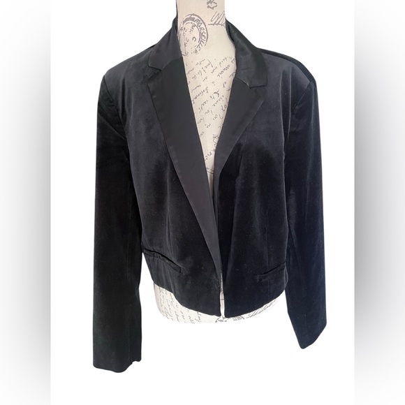 Maeve Velvet cropped tux blazer, new with tags size XL - Picture 2 of 7